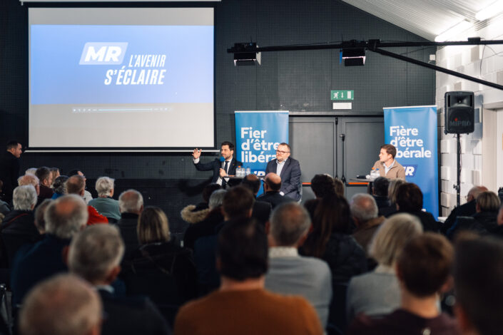 Neupré, Conférence Mathieu Bihet, Georges-Louis Bouchez