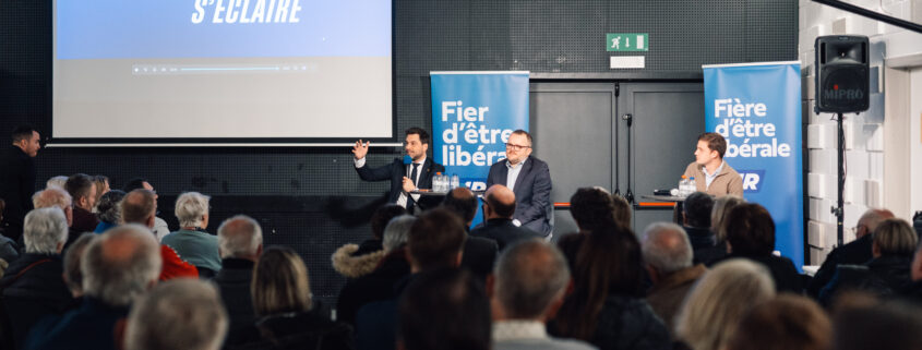 Neupré, Conférence Mathieu Bihet, Georges-Louis Bouchez